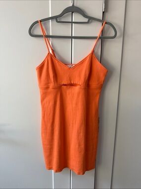 BB Dakota Orange Mini Dress with Front Cutout